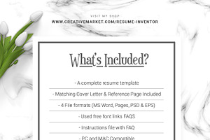 Modern CV Resume Cover Letter