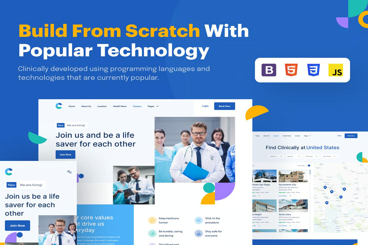 Clinically Clinic & Hospital Website, an UI Kit Template by Creative Perspective (Photo 4 of 8)