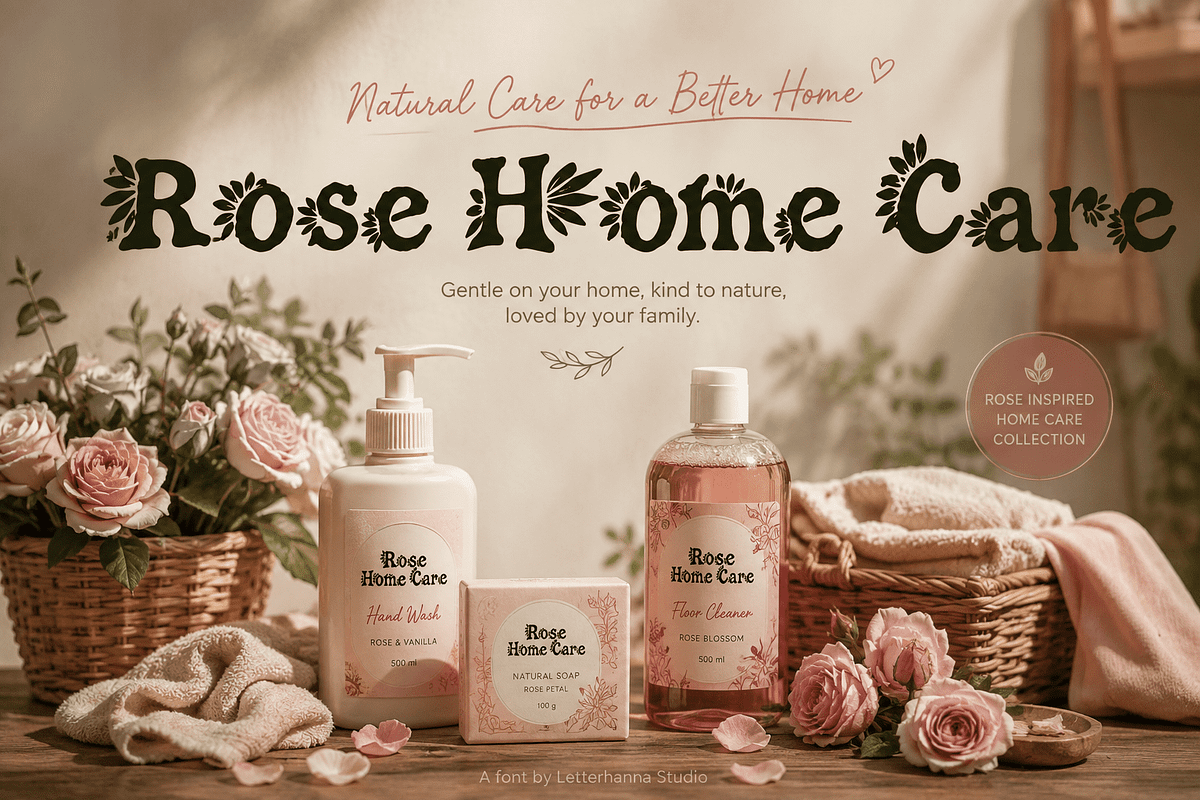 Aribelle Floral Font, a Handwritten Font by Letterhanna Studio (Photo 7 of 9)