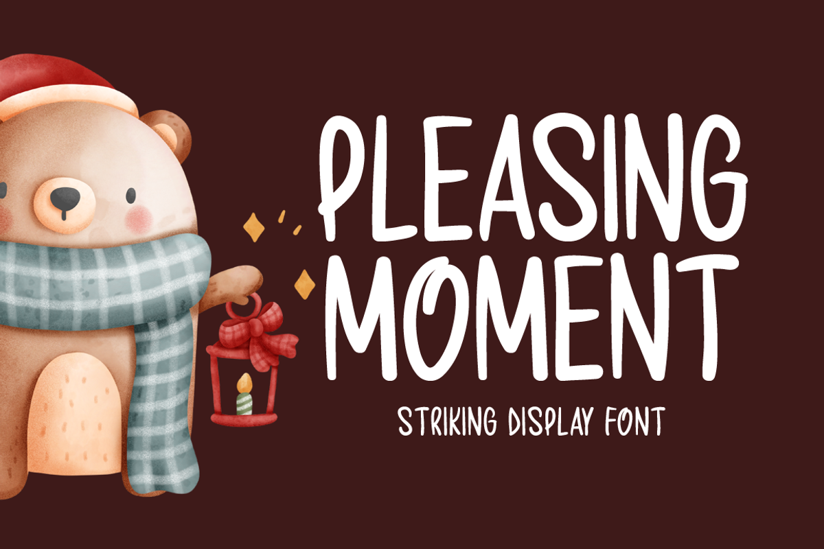 Pleasing Moment Typeface, a Script Font by Seemly Fonts (Photo 1 of 5)