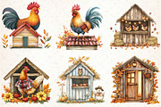 Autumn Chicken Coop Clipart, an Illustration by Libby Wishes (Thumbnail 5 of 7)