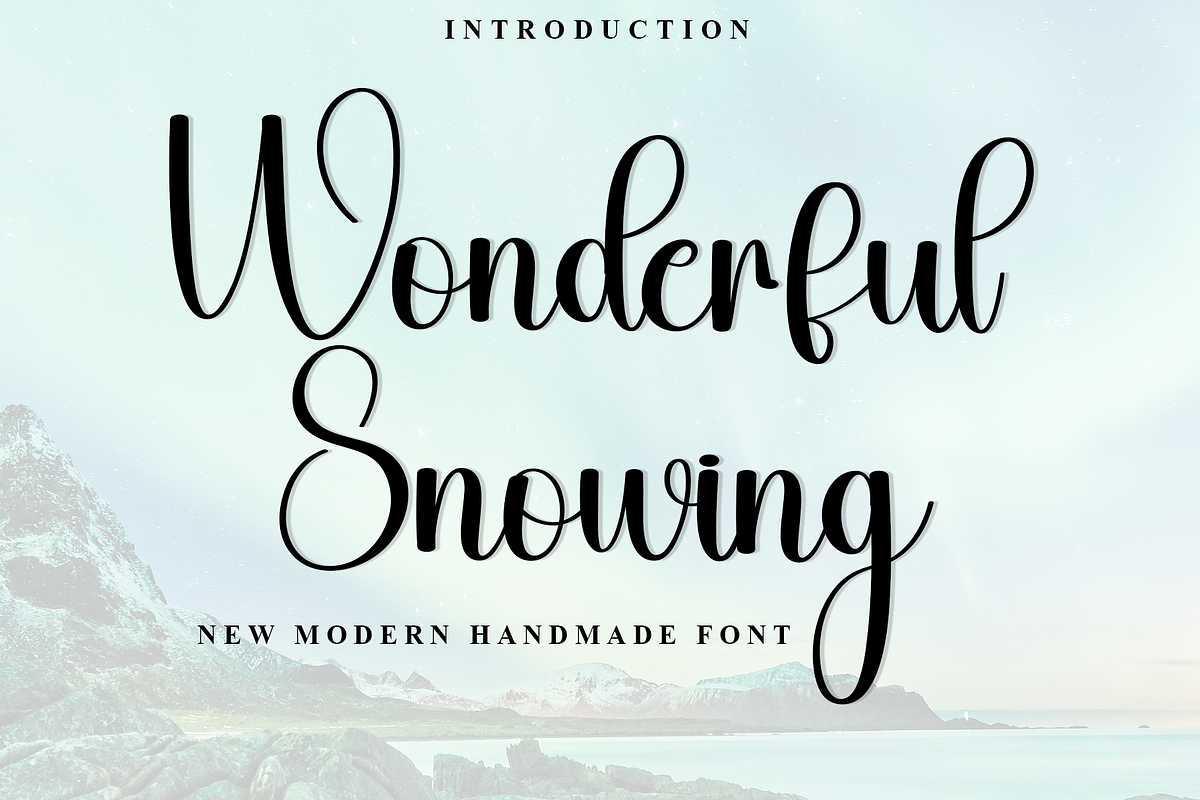 Wonderful Snowing, a Handwritten Font by FreshTypeINK (Photo 1 of 8)