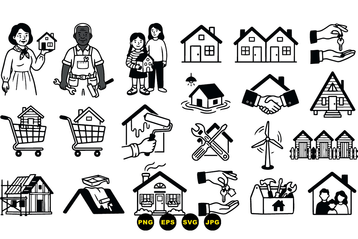 Home Repair Tools And Family, an Illustration by designvectx (Photo 2 of 3)