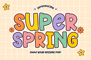 Super Spring - Retro Display Font, a Handwritten Font by KiddoGlyphs Studio (Thumbnail 1 of 5)