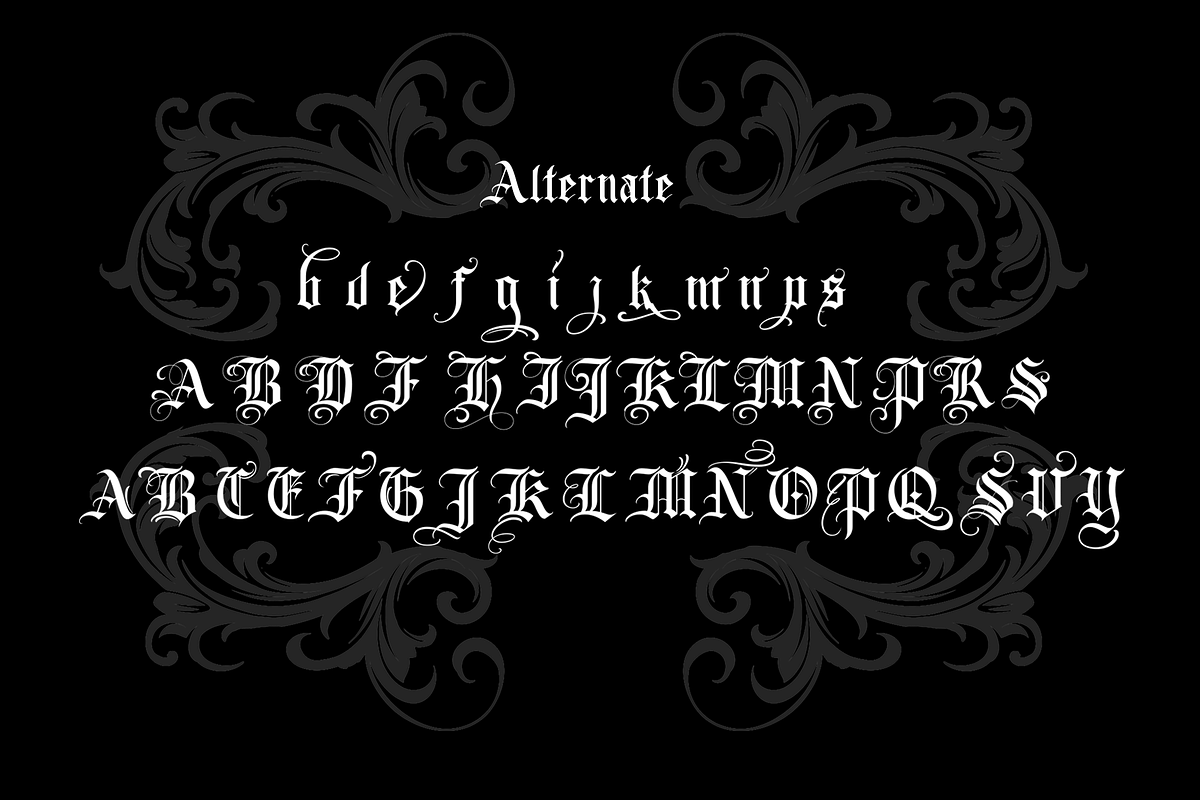 Bohemian Dreams, a Blackletter Font by dansdesign (Photo 6 of 8)
