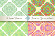 10 Floral Seamless Square Patterns, a Pattern Graphic by Patternalized (Thumbnail 2 of 4)