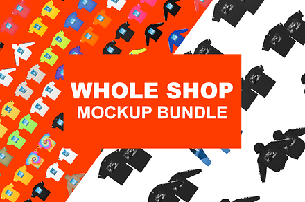 Clothing Mockup Whole Shop Bundle, a Shirt Mockup by Infinity Mockups