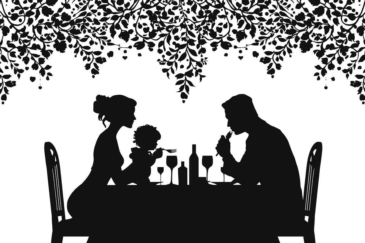 Minimalist family eating dinner, an Illustration by Amazin_art (Photo 10 of 17)