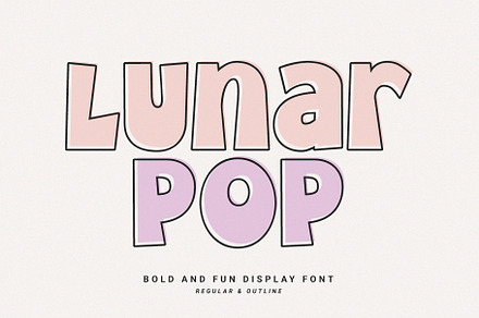 Lunar Pop - Display Font, a Font by Prioritype Co