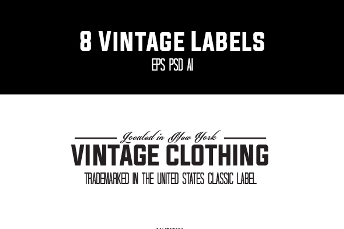 8 Vintage Label Logos, a Branding & Logo Template by Xelm