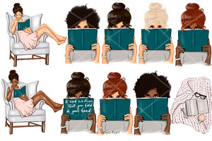 My Bookworm Life Clipart & Patterns