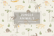 Jungle Animals Seamless Pattern, a Pattern Graphic by Lady Bruniere Design (Thumbnail 1 of 8)