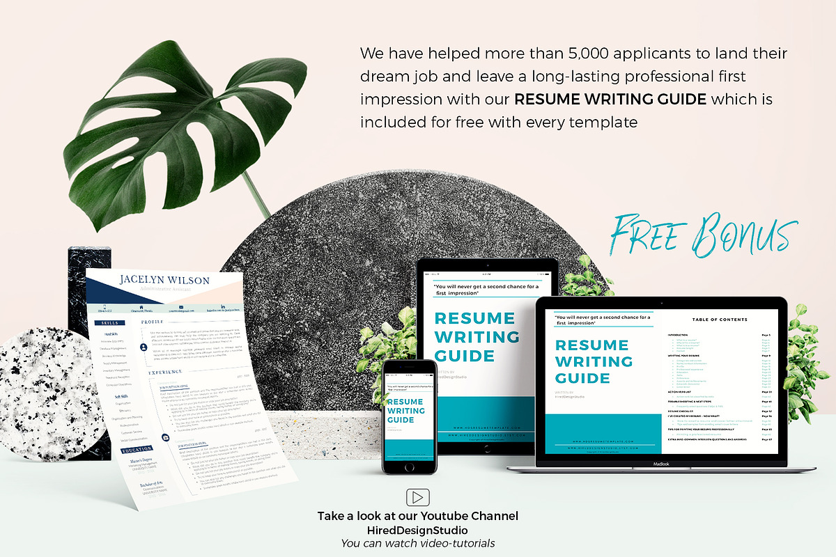 Creative Resume Example, CV Cover L., a Resume Template by HIRED Design Studio (Photo 10 of 19)