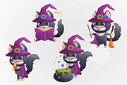 Cat - little wizard. Clipart. Vector, an Animal Illustration by VaraNa Art (Thumbnail 2 of 6)