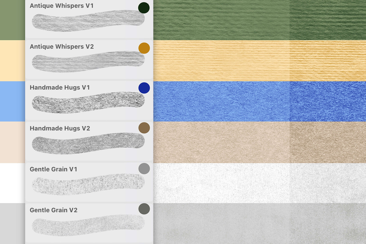 Paper Texture Brushset for Procreate, a Brush Add-On by bokettori (Photo 5 of 9)