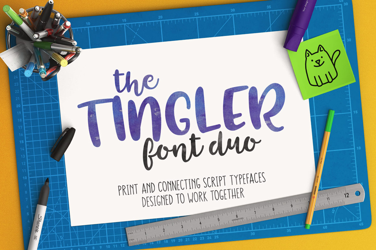 Tingler duo - two handwritten fonts
