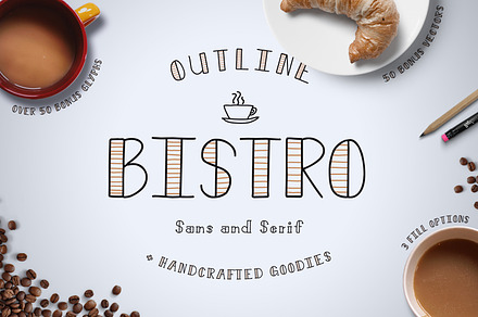 Bistro Sans & Serif + Vectors, a Sans Serif Font by Flycatcher Design