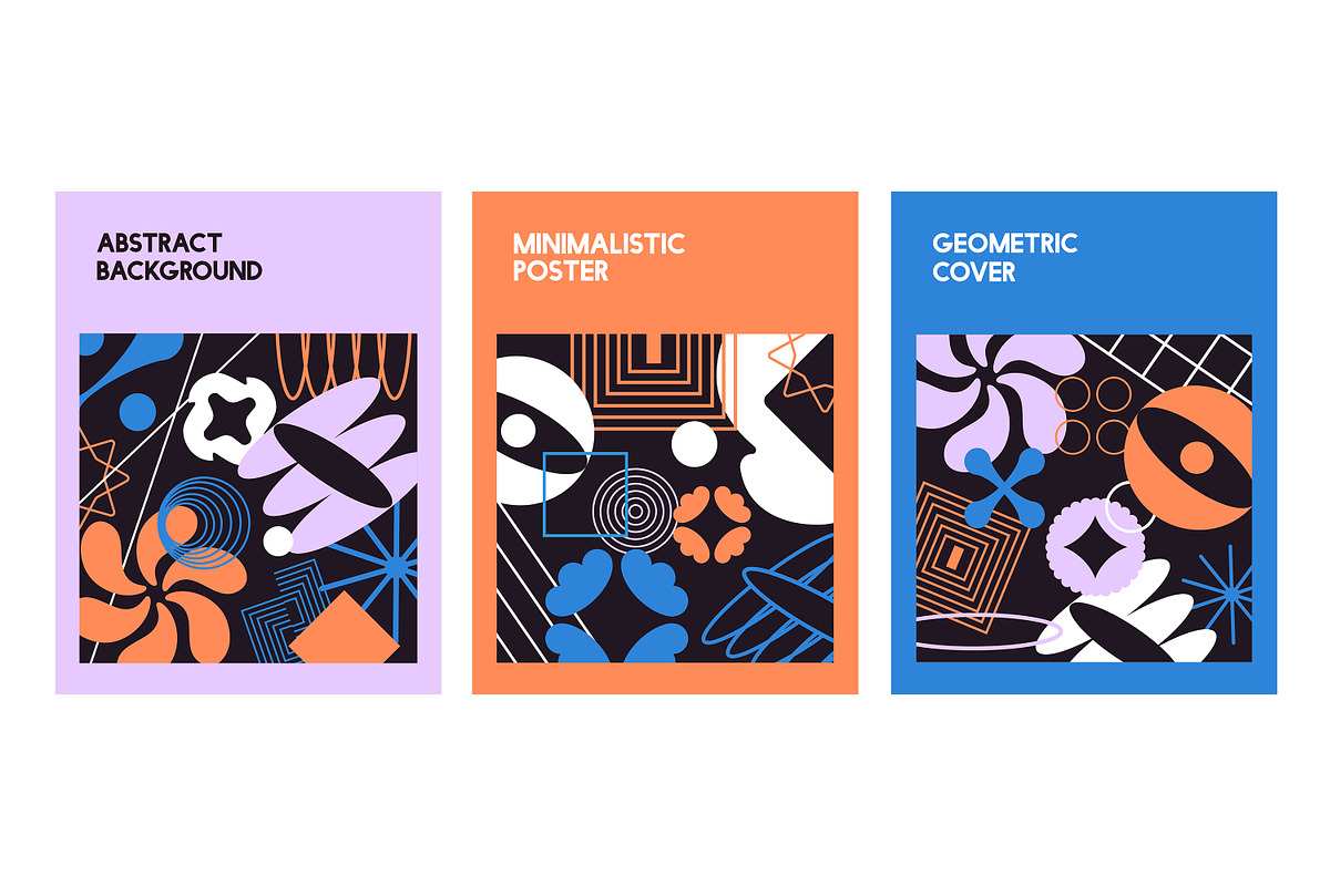 Brutalism shapes set + backgrounds, a Decorative Illustration by PaperTrident (Photo 4 of 9)