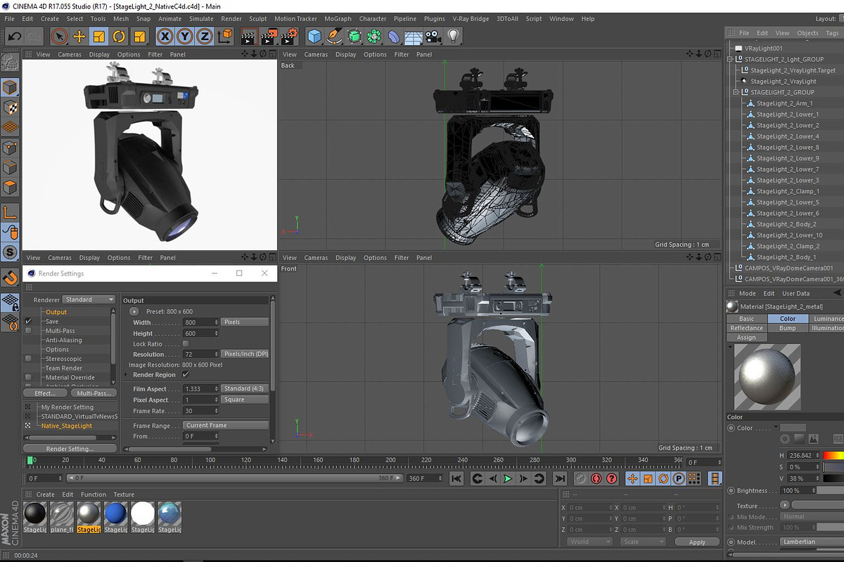Stage Lighting Collection-4 PCS, an Object 3D Model by akerStudio (Photo 11 of 92)