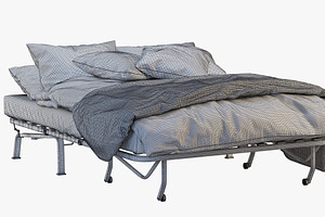 Sofa-bed In Unfolded Form 3d Model