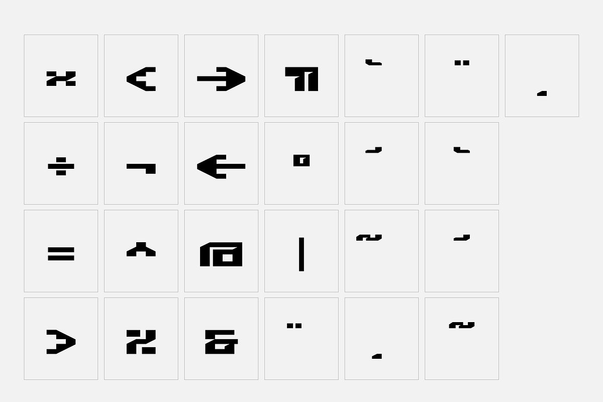 Mecha - block font, a Font by SelfBuild Type (Photo 13 of 13)
