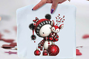 Whimsical Snowman Christmas Clipart, an Animal Illustration by SVGArt (Thumbnail 3 of 9)