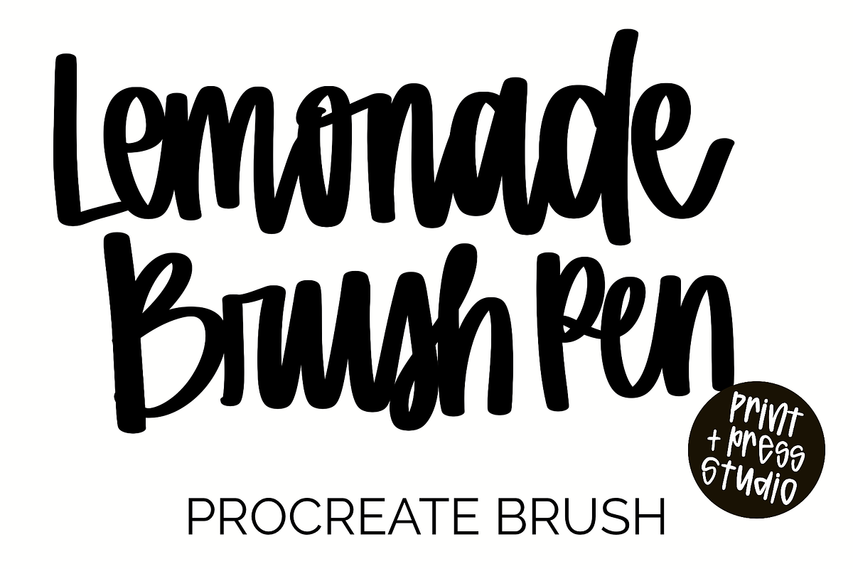 Lemonade Brush Pen for Procreate, a Brushes & More by Avery Burke Creative