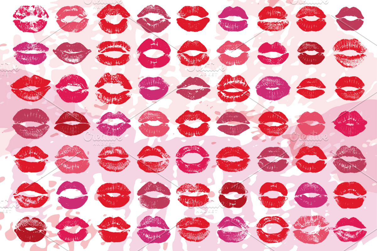 56 Lips big set., an Illustration by redstudio (Photo 2 of 6)