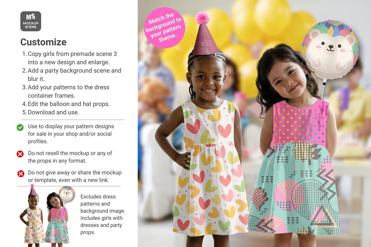 Girls Cotton Sun Dress Canva Mockup, an Apparel Mockup by Mockup Scene (Photo 12 of 15)