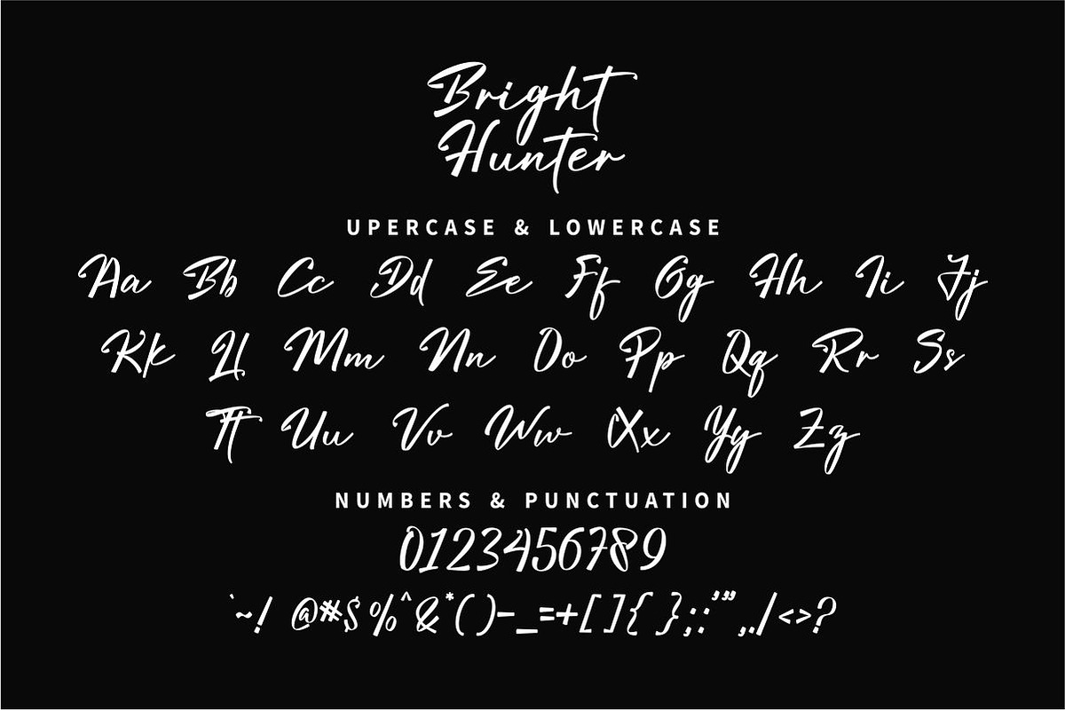 Bright Hunter - Signature Font, a Script Font by GFRcreative (Photo 3 of 5)