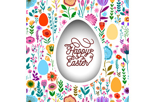 Easter card with egg. hand drawn, an Illustration by Nenahliadava Design