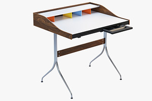 Nelson Swag Leg Desk 3d Model