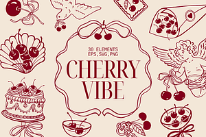 Whimsical Coquette Cherry Vibe Set