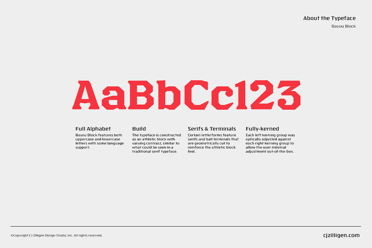 Bayou Block, a Font by VarsityType® (Photo 3 of 7)