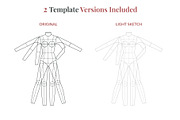 Female Fashion Flats Templates, a Person Illustration by Shorena Fashion Draws (Thumbnail 6 of 8)