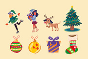 Christmas Elements Vector Set, a Templates & Theme by studiogstock (Thumbnail 1 of 2)