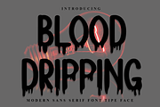 Blood Dripping, a Script Font by InermediaSTUDIO (Thumbnail 1 of 8)