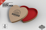 Paper Heart Box Packaging Mockup, a Packaging Mockup by INCDesign (Thumbnail 1 of 6)