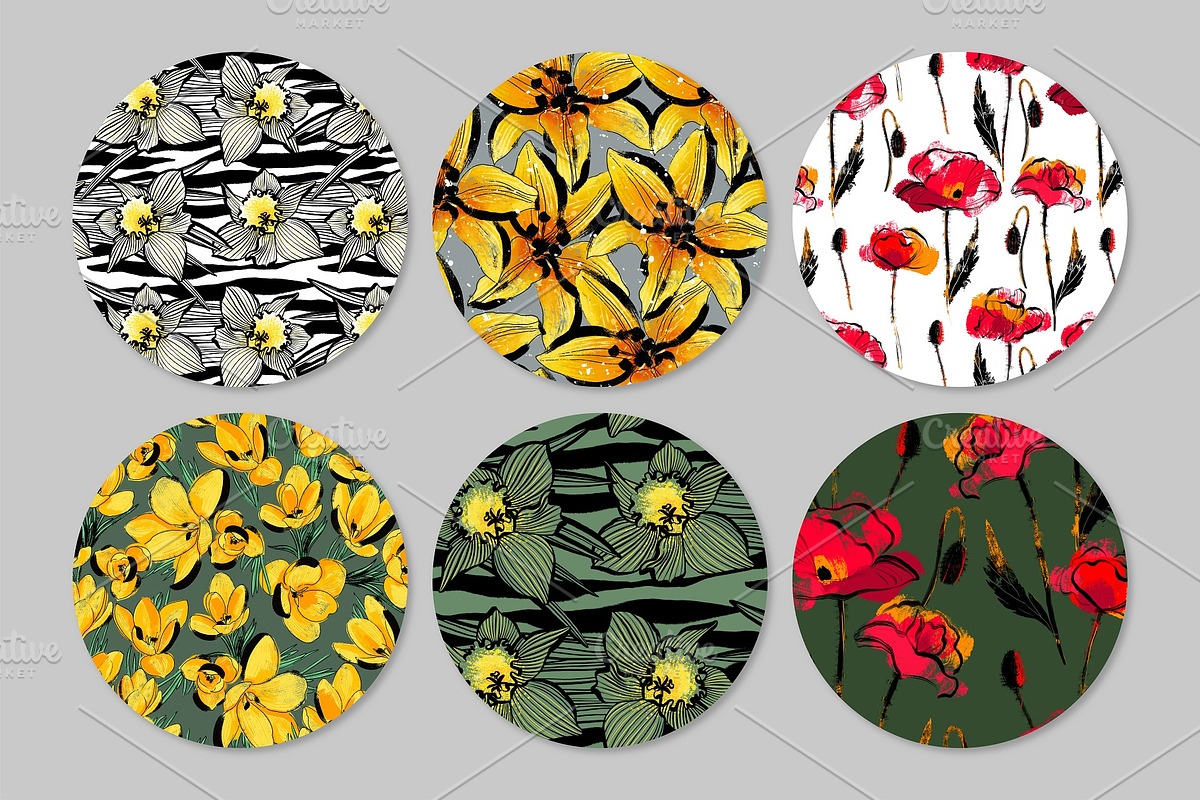 Spring Flowers, a Pattern Graphic by MarynArts (Photo 6 of 8)