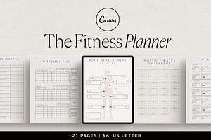 Fitness Planner Canva Template