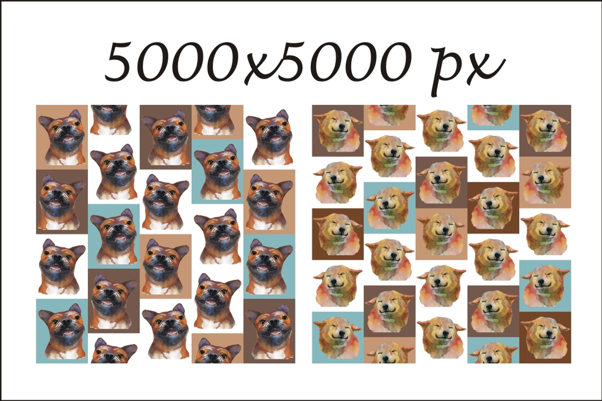 10 seamless patterns with dogs, a Pattern Graphic by IgMa