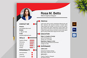 Minimal Resume/CV Template, a Resume Template by designvillage (Thumbnail 1 of 12)