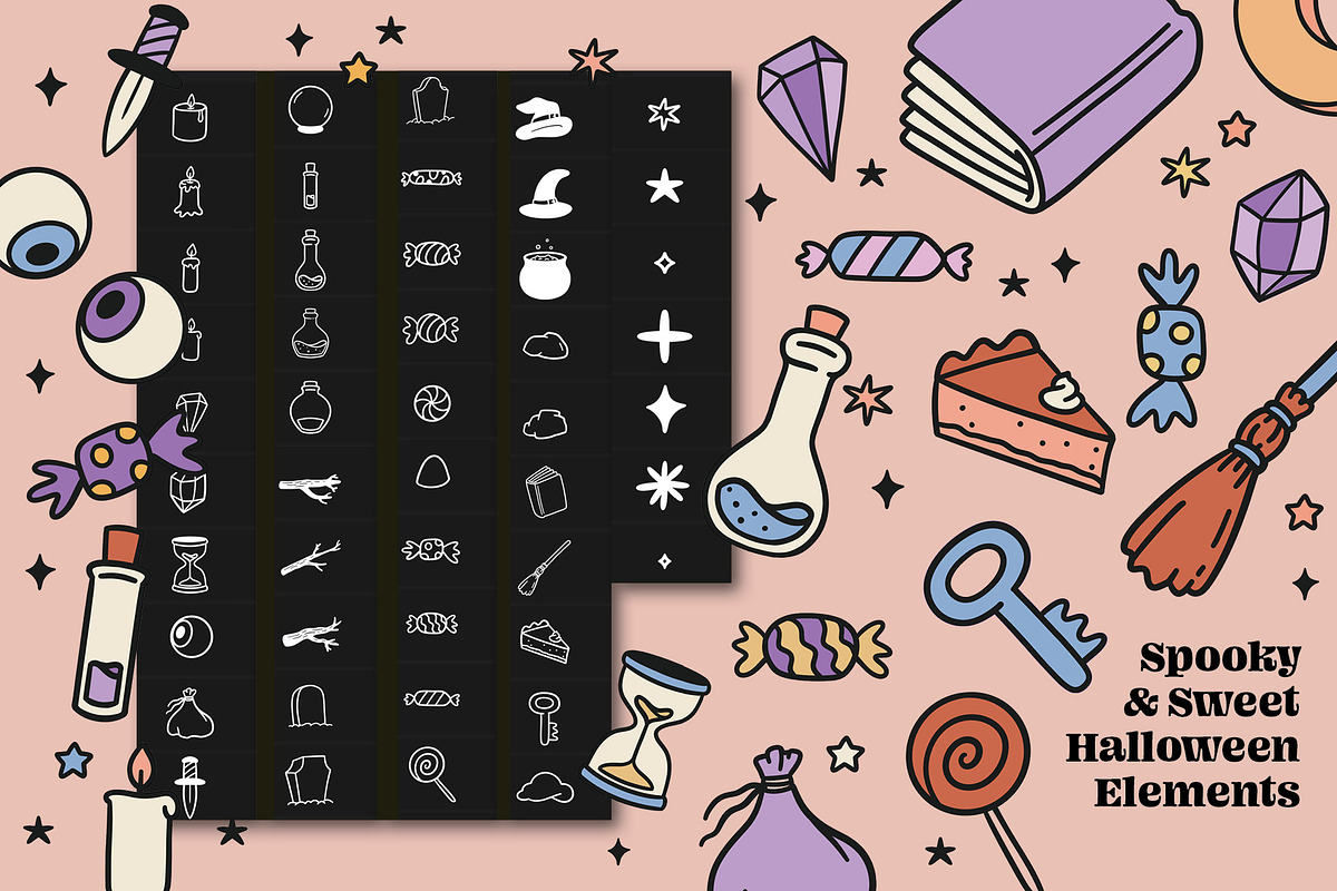 Retro Groovy Halloween Pack, a Brush Add-On by Pencil Twist (Photo 8 of 10)