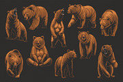 Bear Illustrations Hand-Drawn Vector, an Animal Illustration by Trape Graphic Studio (Thumbnail 3 of 10)