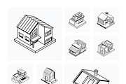 House Isometric Icons, a Duotone Icon by Vectors Market (Thumbnail 9 of 12)