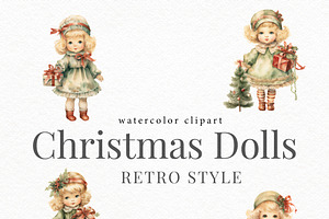 Vintage Christmas Watercolor