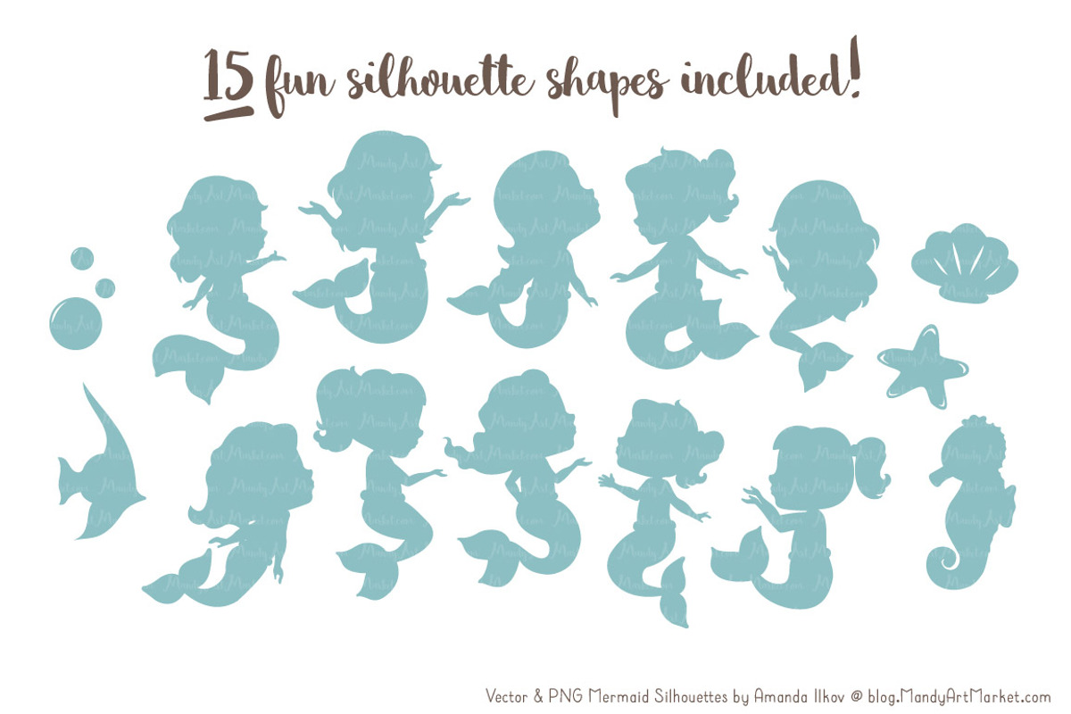 Mermaid Silhouettes in Vintage Boy, an Illustration by Amanda Ilkov (Photo 2 of 3)