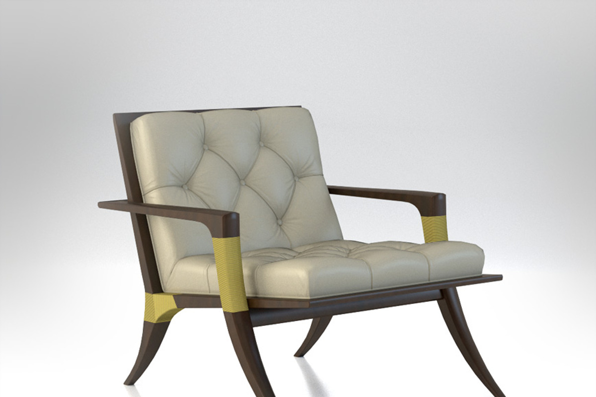 Baker Athens lounge chair, a Furniture 3D Model by WidhiMuttaqien (Photo 2 of 6)