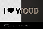 I ♥ Wood — wooden text effect, a Layer Style Add-On by Design as Religion (Thumbnail 2 of 5)