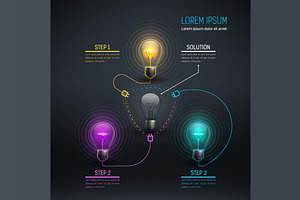 [40%OFF] Colorful Vector Bulbs 3